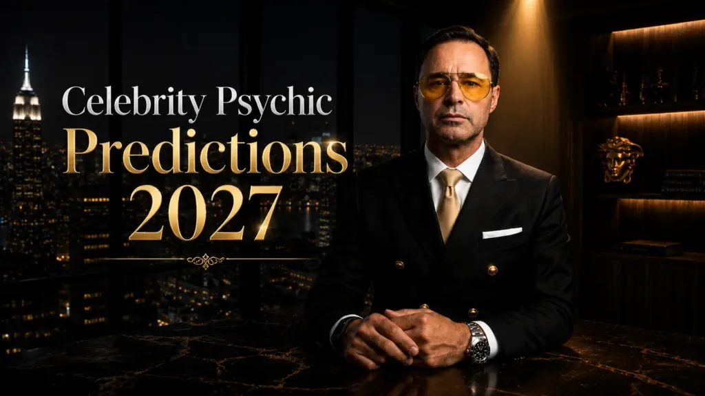 Celebrity Psychic Predictions 2027 by Jesse Bravo covering entertainment sports politics and media