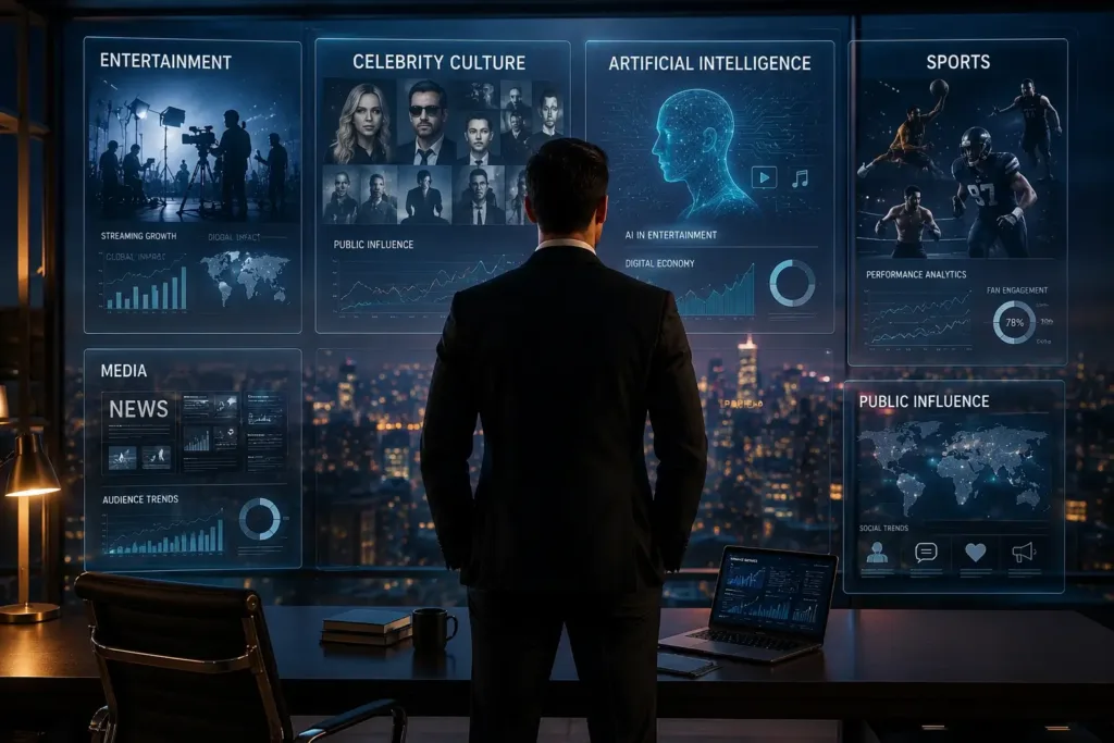 Celebrity Psychic Predictions 2027 involving AI entertainment media and public figures